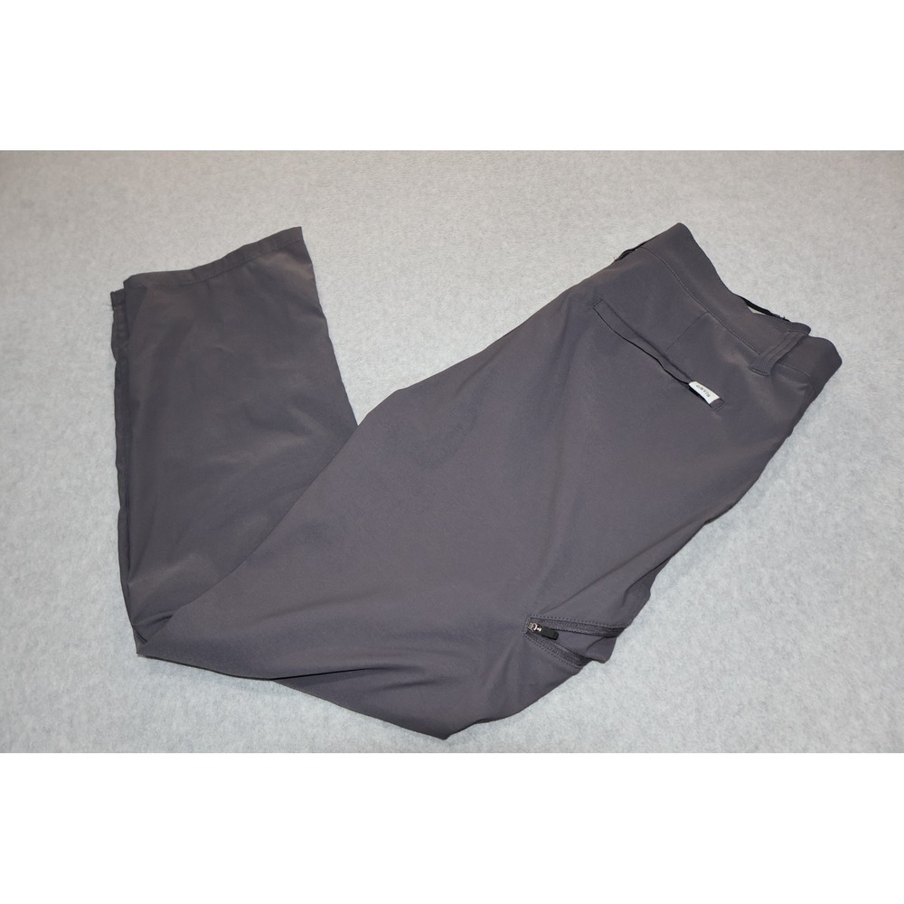 Orvis Tech Stretch Pants Mens 34x30 Gray Hiking Outdoor Camping Zip Cargo